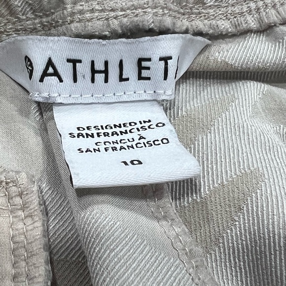 Women’s Athleta Brooklyn Camo Jogger Pants Tan Workout Casual Athletic Sz 10 - Picture 5 of 8
